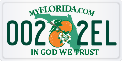 FL license plate 0022EL
