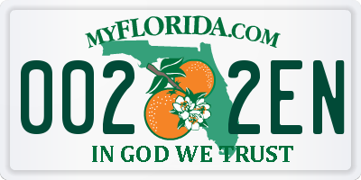 FL license plate 0022EN