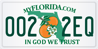 FL license plate 0022EQ