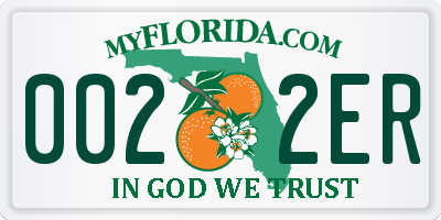 FL license plate 0022ER