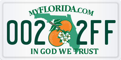 FL license plate 0022FF
