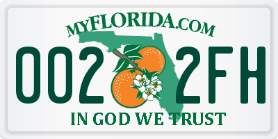 FL license plate 0022FH