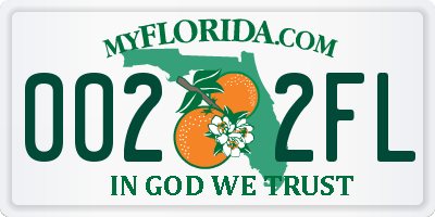 FL license plate 0022FL