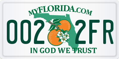 FL license plate 0022FR