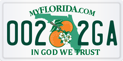 FL license plate 0022GA