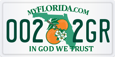 FL license plate 0022GR