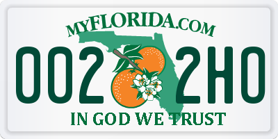 FL license plate 0022HO