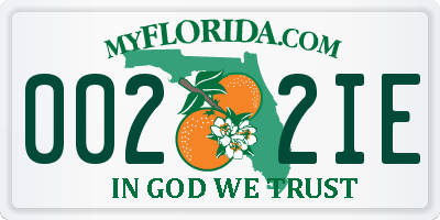 FL license plate 0022IE