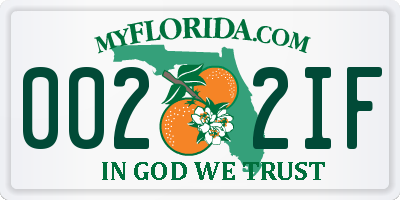 FL license plate 0022IF