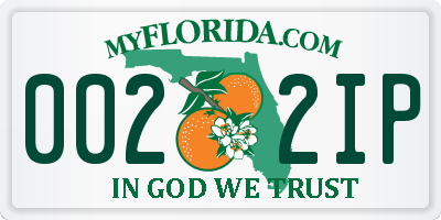 FL license plate 0022IP