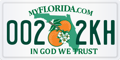 FL license plate 0022KH