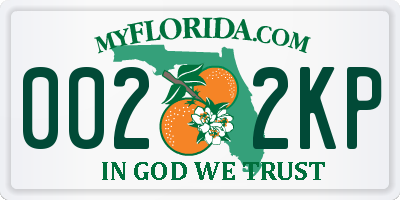 FL license plate 0022KP