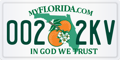 FL license plate 0022KV