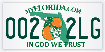 FL license plate 0022LG