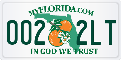 FL license plate 0022LT