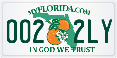 FL license plate 0022LY