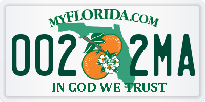 FL license plate 0022MA