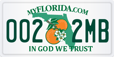 FL license plate 0022MB