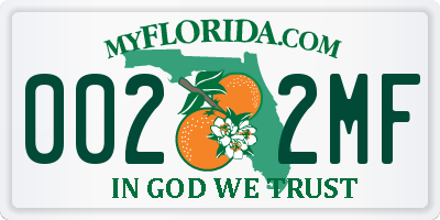 FL license plate 0022MF