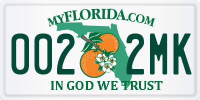 FL license plate 0022MK