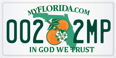 FL license plate 0022MP