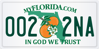 FL license plate 0022NA