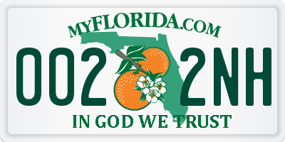 FL license plate 0022NH
