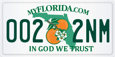 FL license plate 0022NM