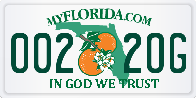 FL license plate 0022OG