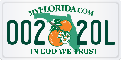 FL license plate 0022OL