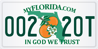FL license plate 0022OT