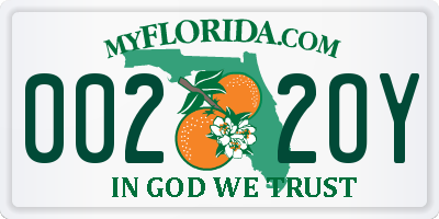 FL license plate 0022OY