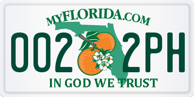 FL license plate 0022PH