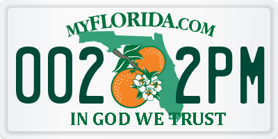FL license plate 0022PM