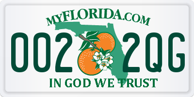 FL license plate 0022QG