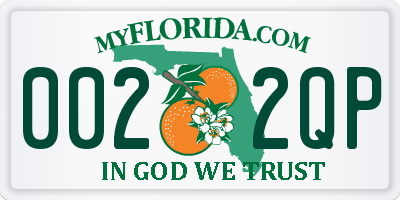 FL license plate 0022QP