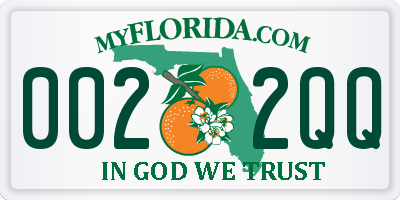 FL license plate 0022QQ