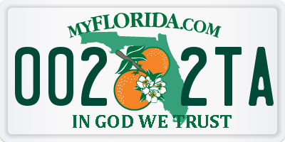 FL license plate 0022TA