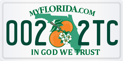 FL license plate 0022TC