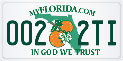 FL license plate 0022TI