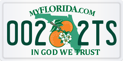 FL license plate 0022TS
