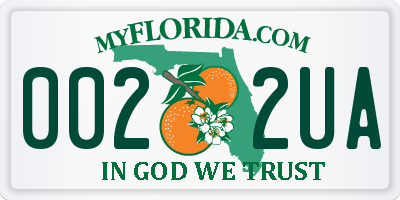 FL license plate 0022UA