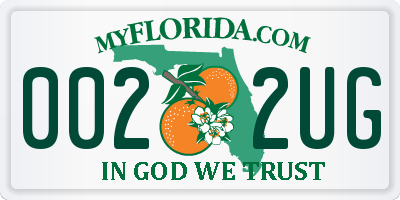 FL license plate 0022UG