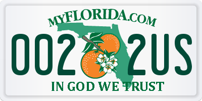 FL license plate 0022US