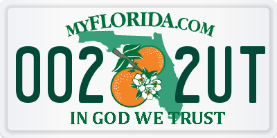 FL license plate 0022UT