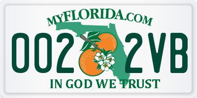 FL license plate 0022VB