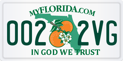 FL license plate 0022VG