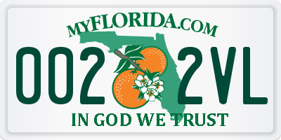FL license plate 0022VL