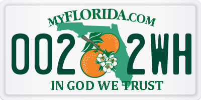 FL license plate 0022WH