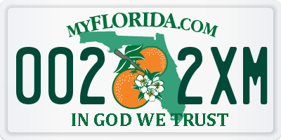 FL license plate 0022XM